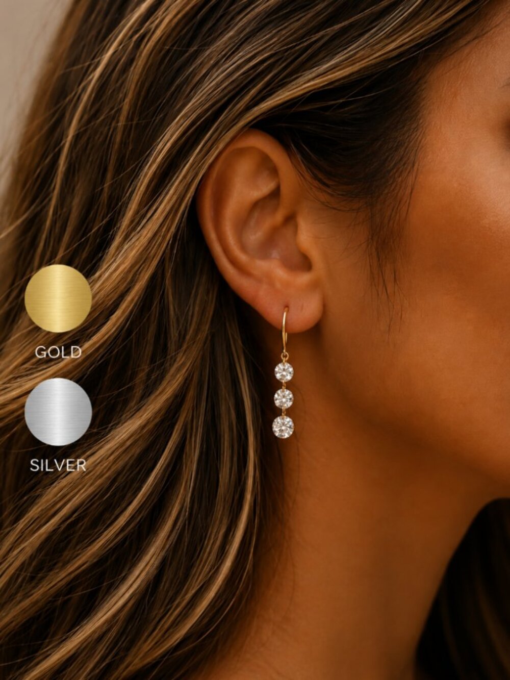 "Napa" Swarovski Crystal French Hook Earrings